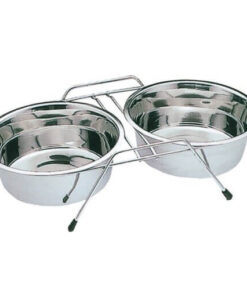 Comedero Acero Inox.Trixie c/pie