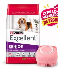 Excellent Dog Adulto Senior x 15kg+Cepillo Masajeador!!