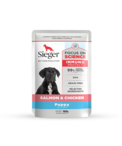 Sobre Sieger Puppy Salmon y Pollo x 100grs