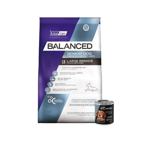 Vital Balanced Senior Perro Large x 15kg+Lata Humedo!