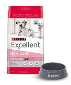Excellent Dog Skin Cordero x 3Kg+comedero!