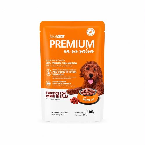 Sobre Premium Perro Adulto Carne.x 100grs
