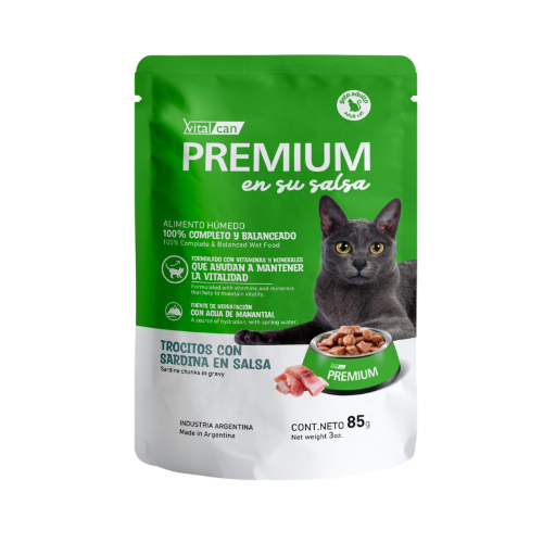 Sobre Premium Gato Adulto Sardina.x 85grs